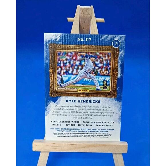 2017 Panini Diamond Kings - SP Kyle Hendricks #117 Brown Framed /49 - Picture 7 of 9